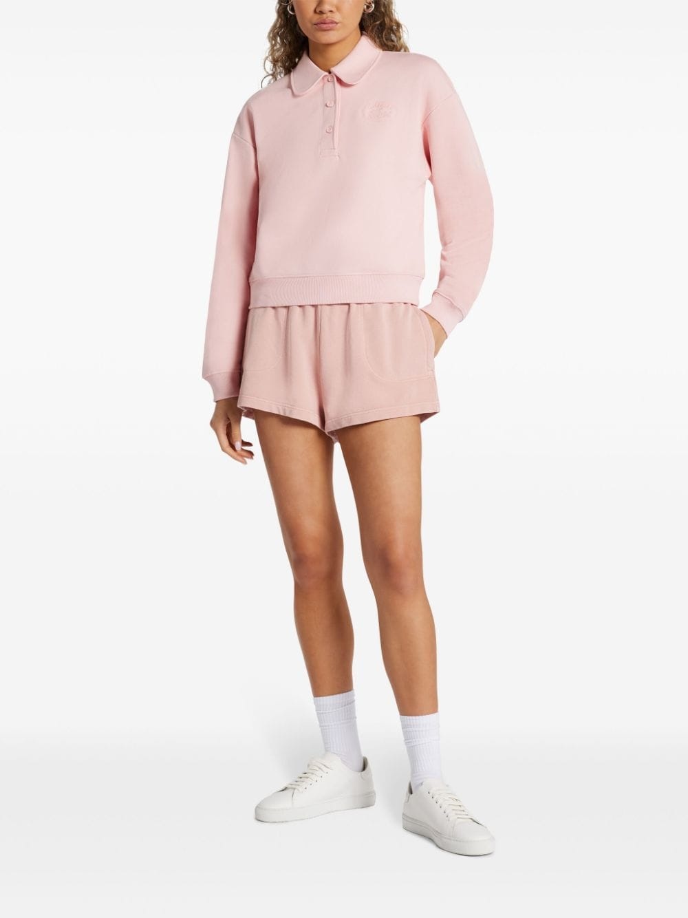 logo-embossed cotton sweatshirt - 2