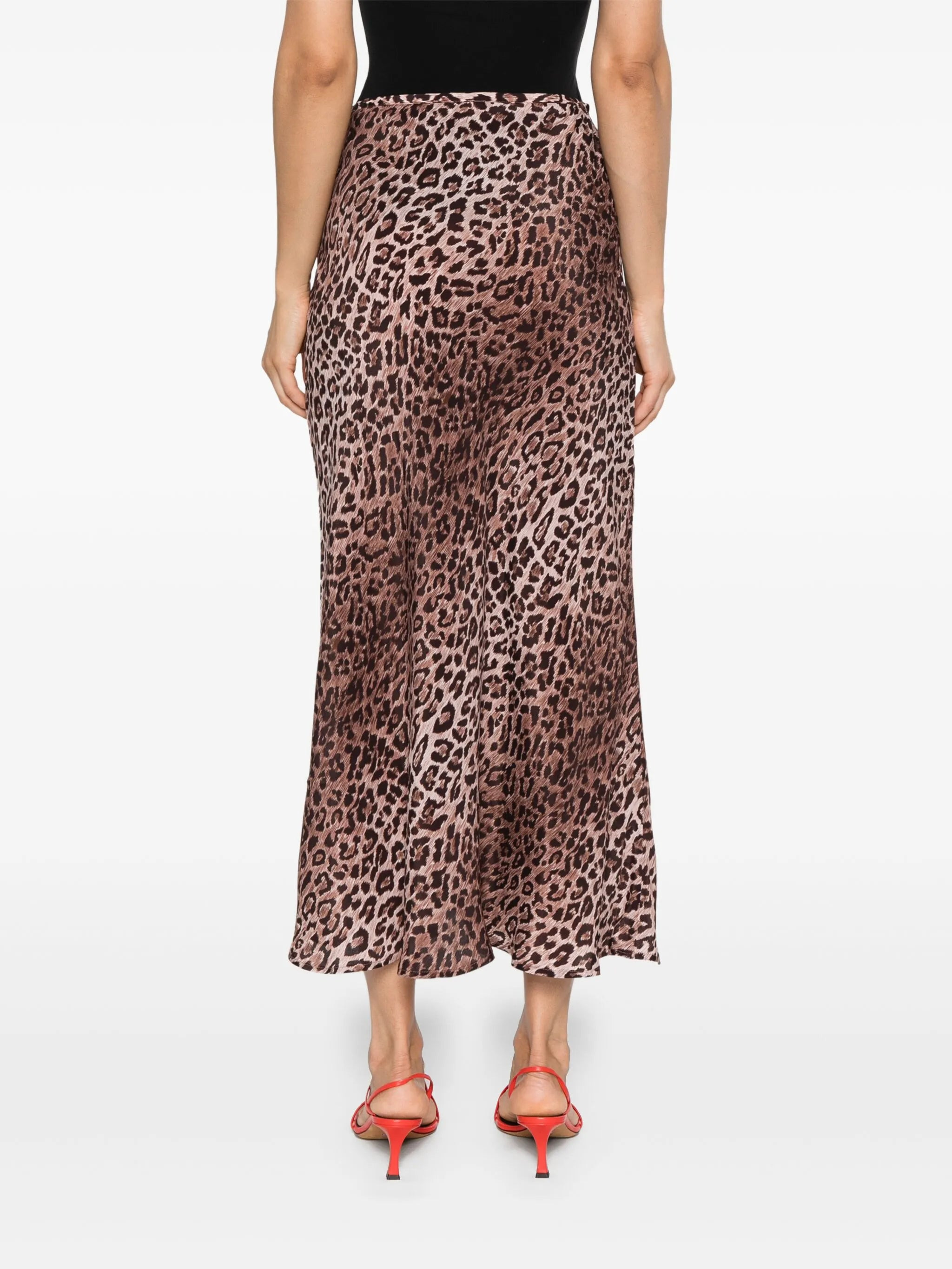 Rixo Kelly Leopard-print Silk Midi Skirt - 2