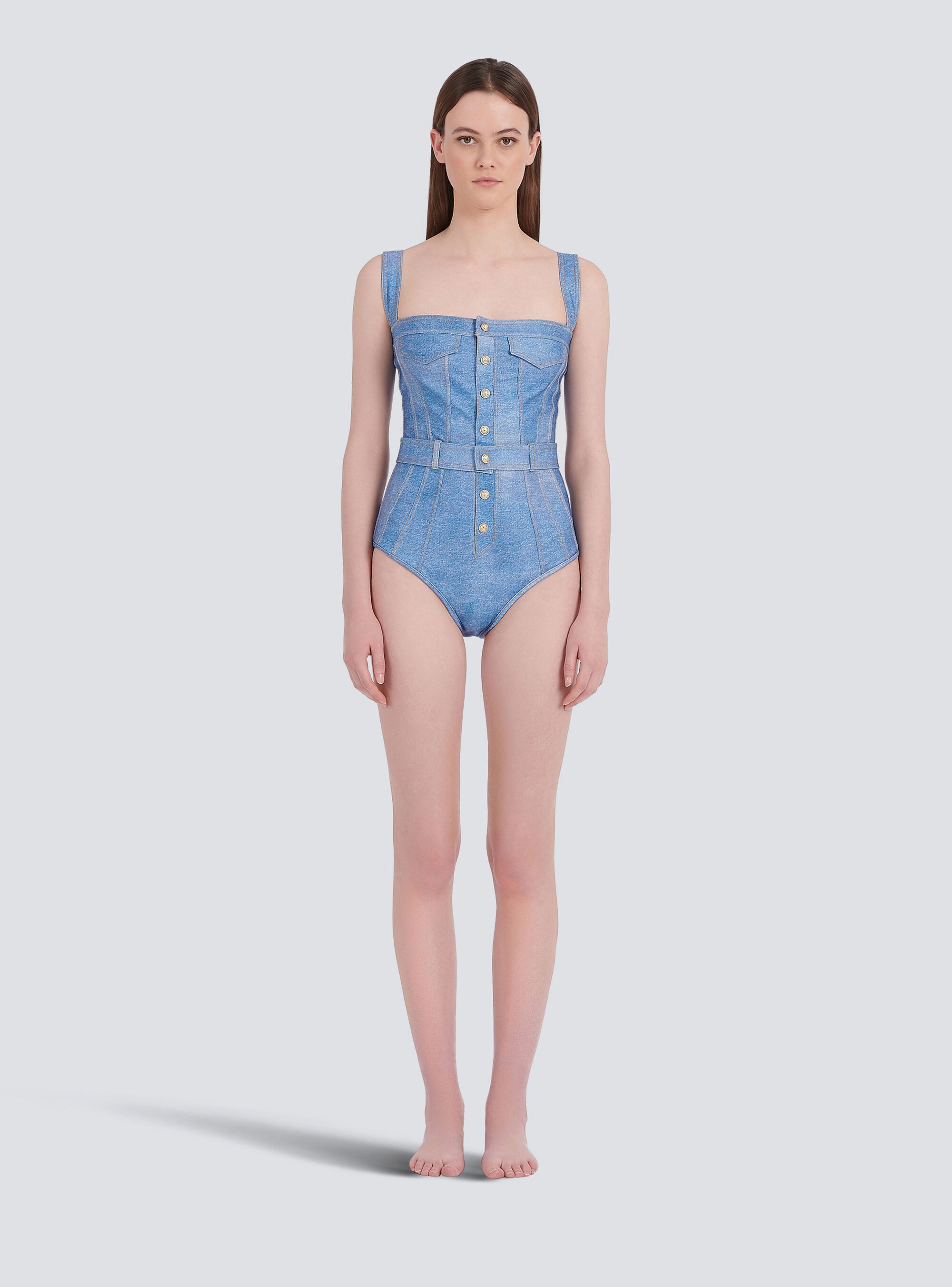 Jean-effect swimsuit - 2