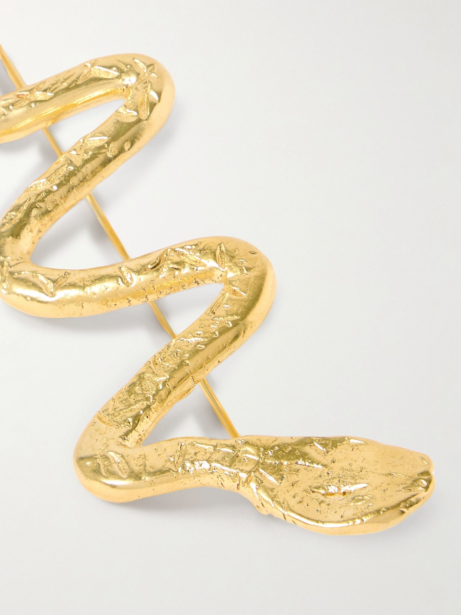 Ophis gold-plated brooch Gold - 4