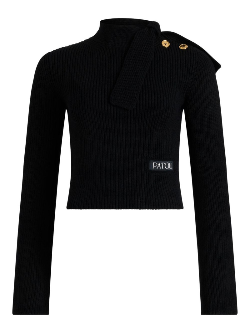 scarf-collar sweater 1
