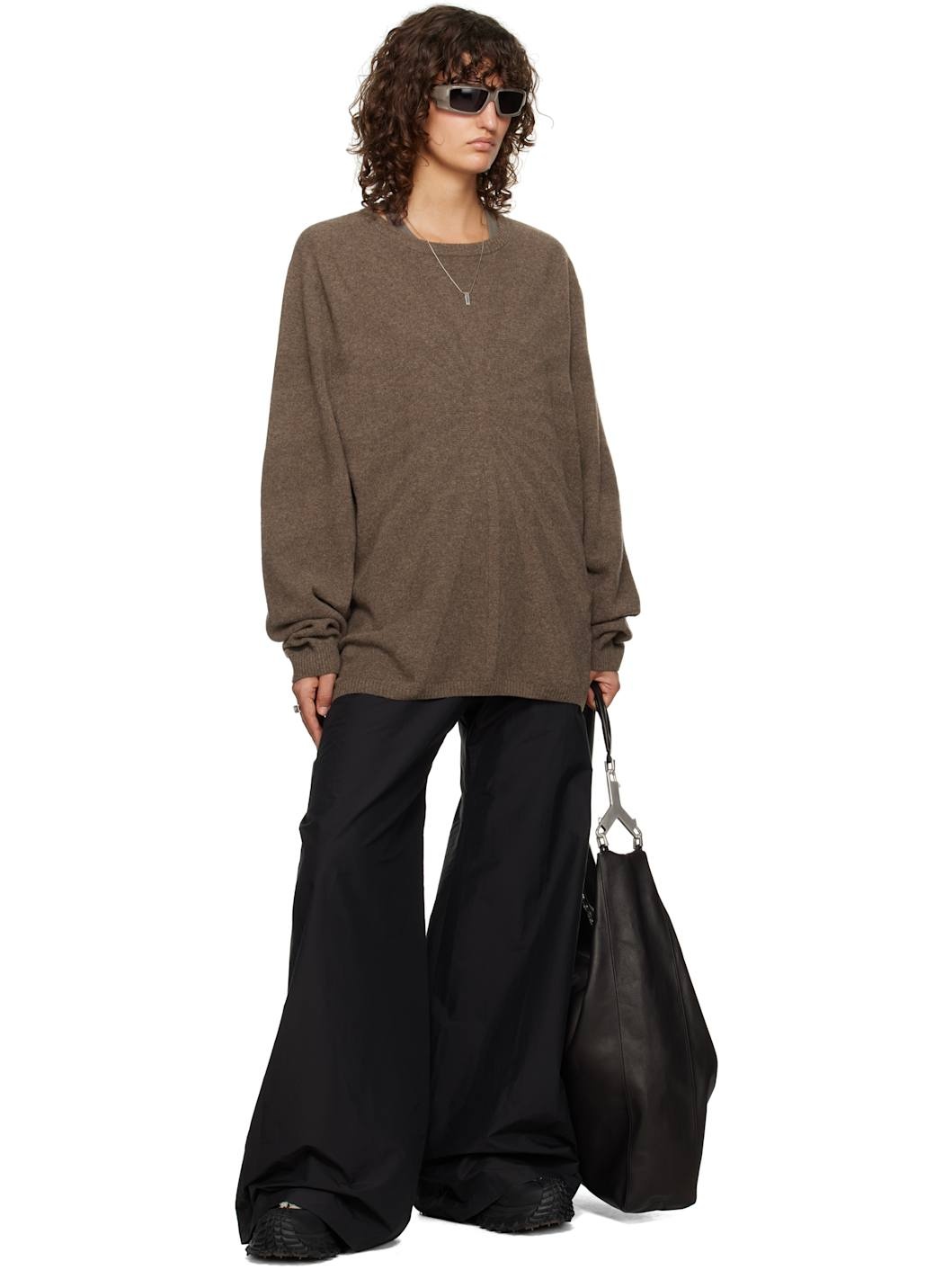 Moncler + Rick Owens Gray Jumbo Round Neck Sweater - 5