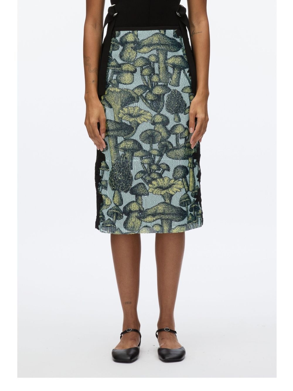 embroidery midi skirt - 3