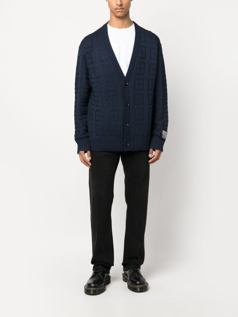 Ksubi logo-intarsia wool-blend cardigan outlook