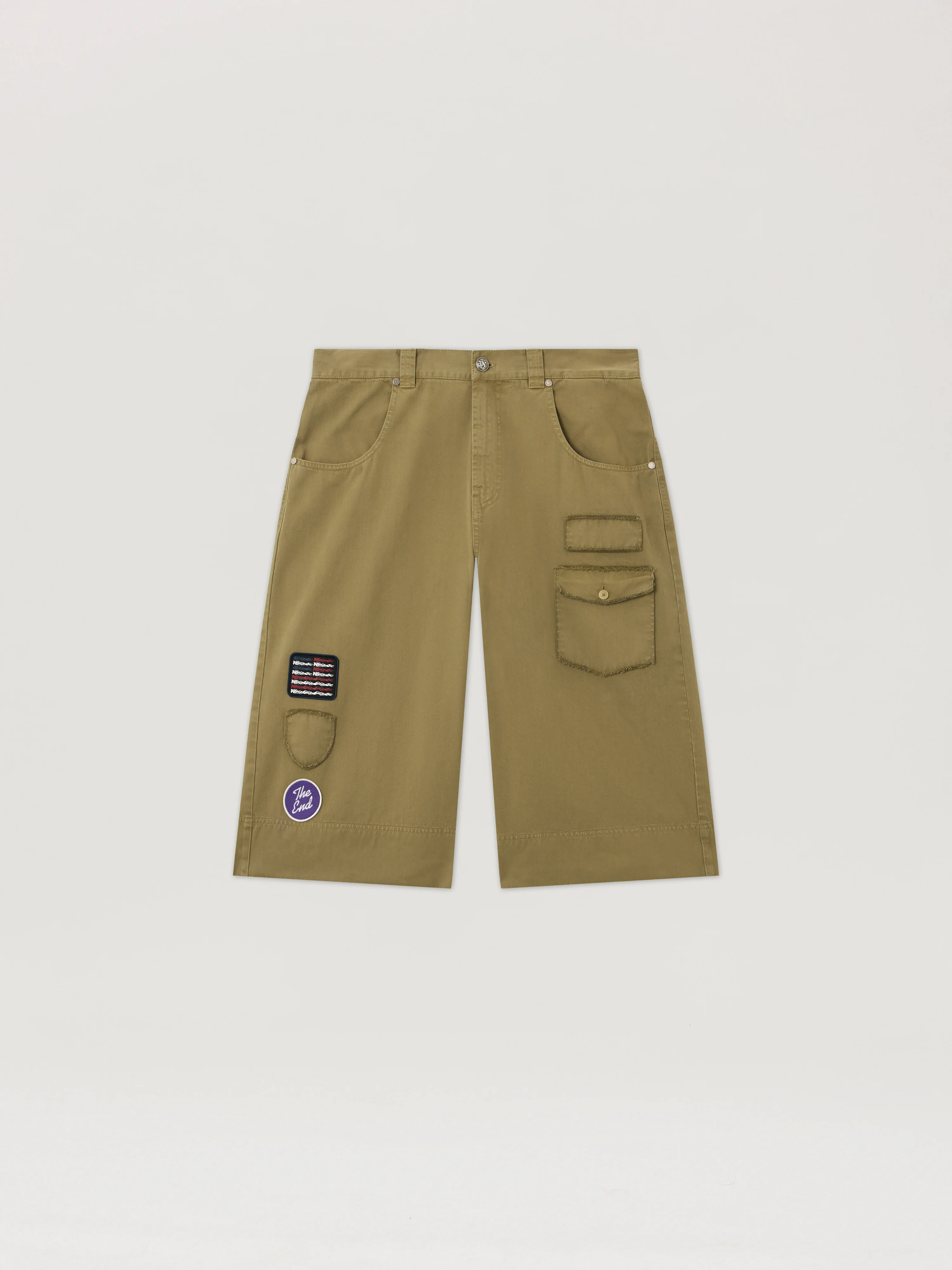 Military Patch Bermuda Shorts - 1