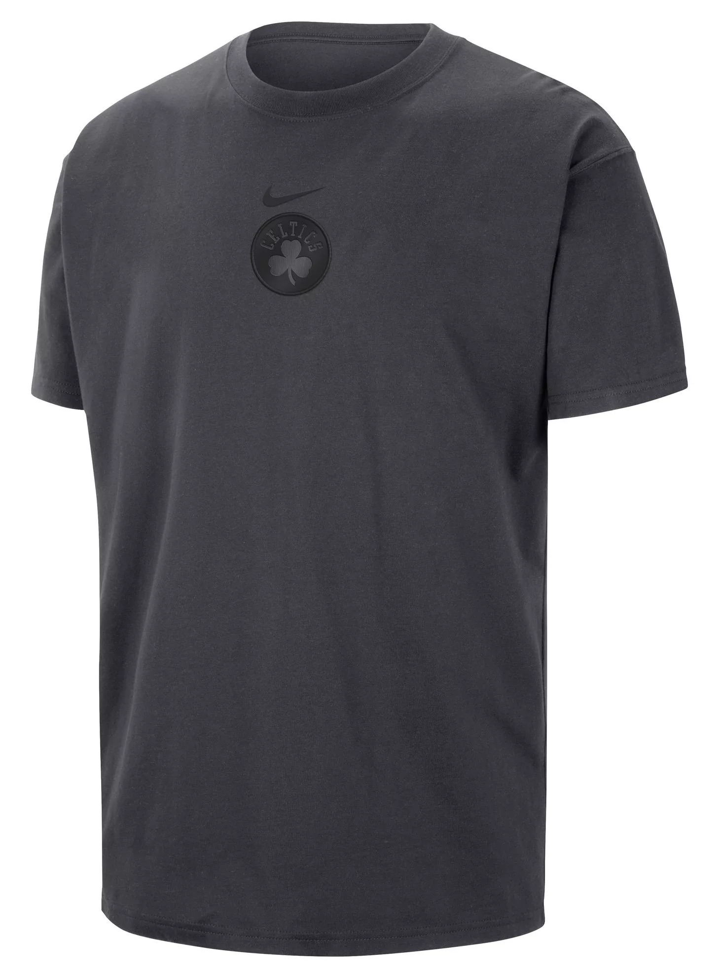 Nike Men's Boston Celtics Grey Courtside Premium Essential Short Sleeve T-Shirt - 1