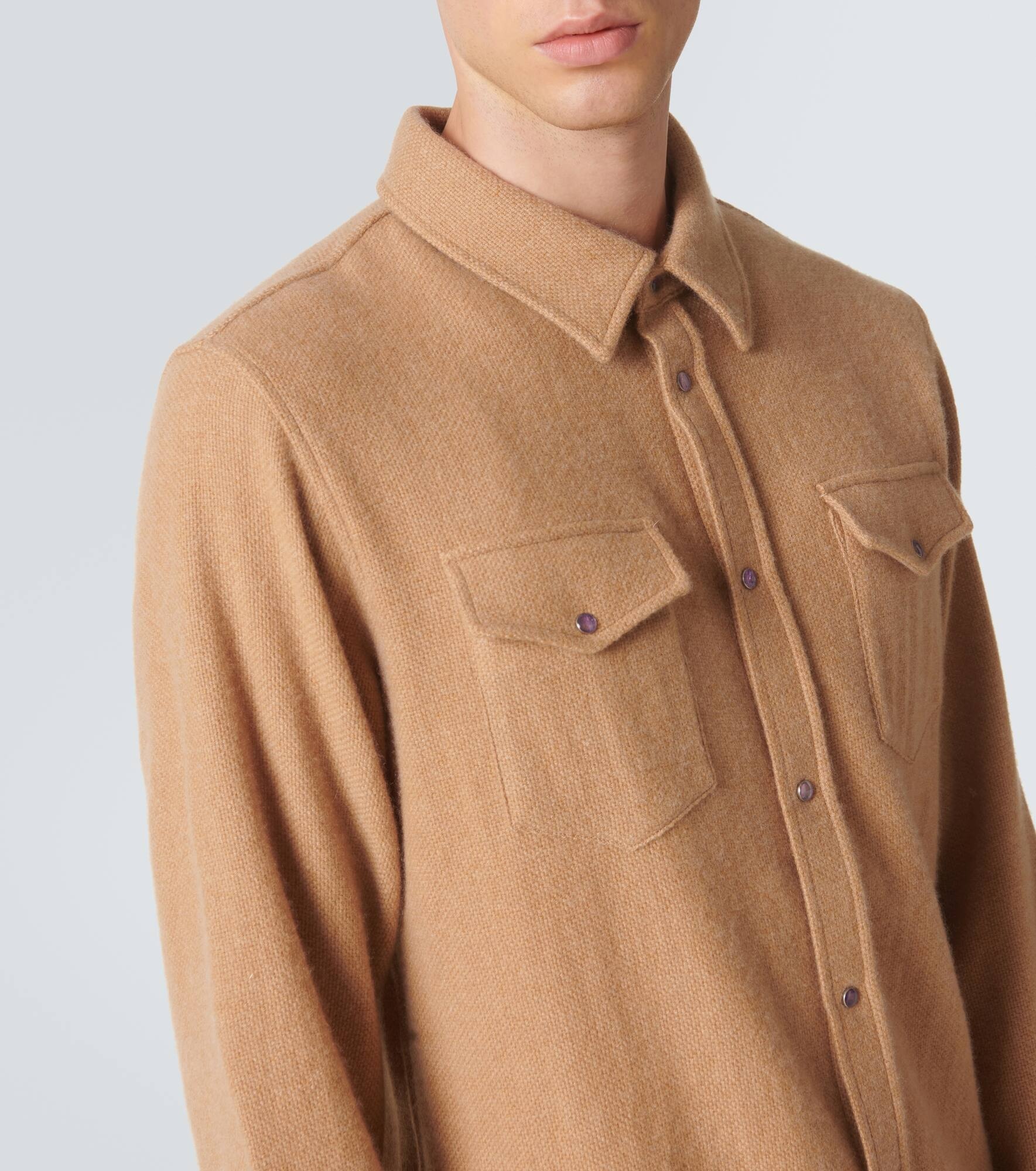 Knitted cashmere shirt - 5