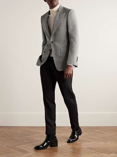 TOM FORD Shelton Slim-Fit Cotton and Silk-Blend Poplin Suit Jacket outlook