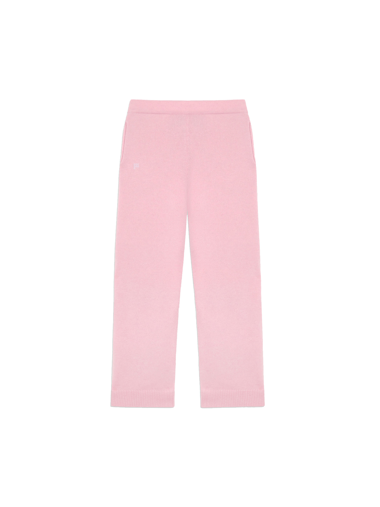 Womens Archive Recycled Cashmere Loose Track Pants - Sakura Pink - 1