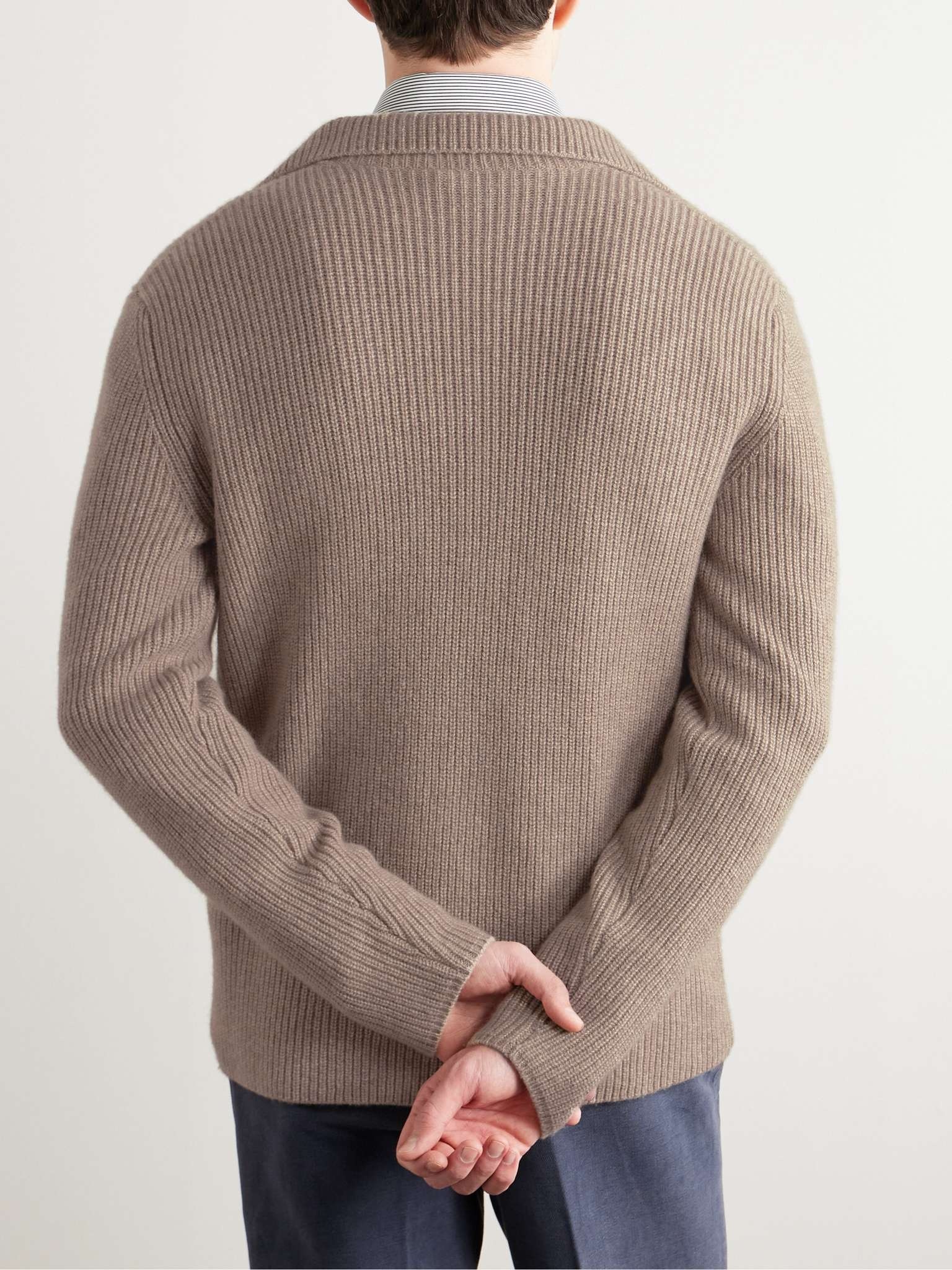 Ribbed Cashmere Cardigan - 4