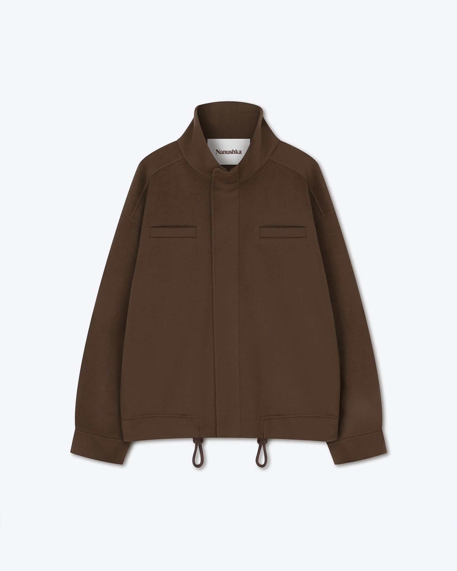DUFAN - Double wool silk bomber - Clay - 5