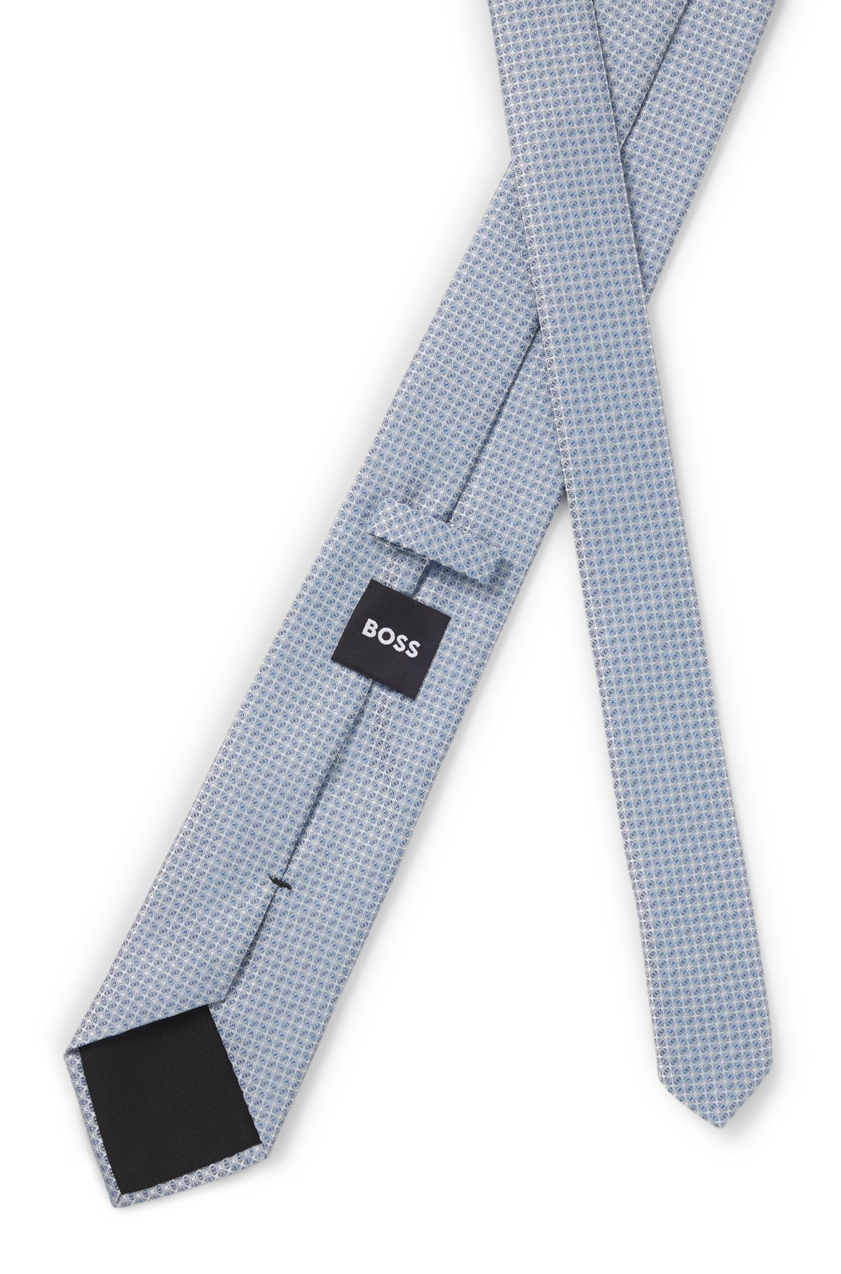 SILK-BLEND TIE WITH MICRO PATTERN - 5