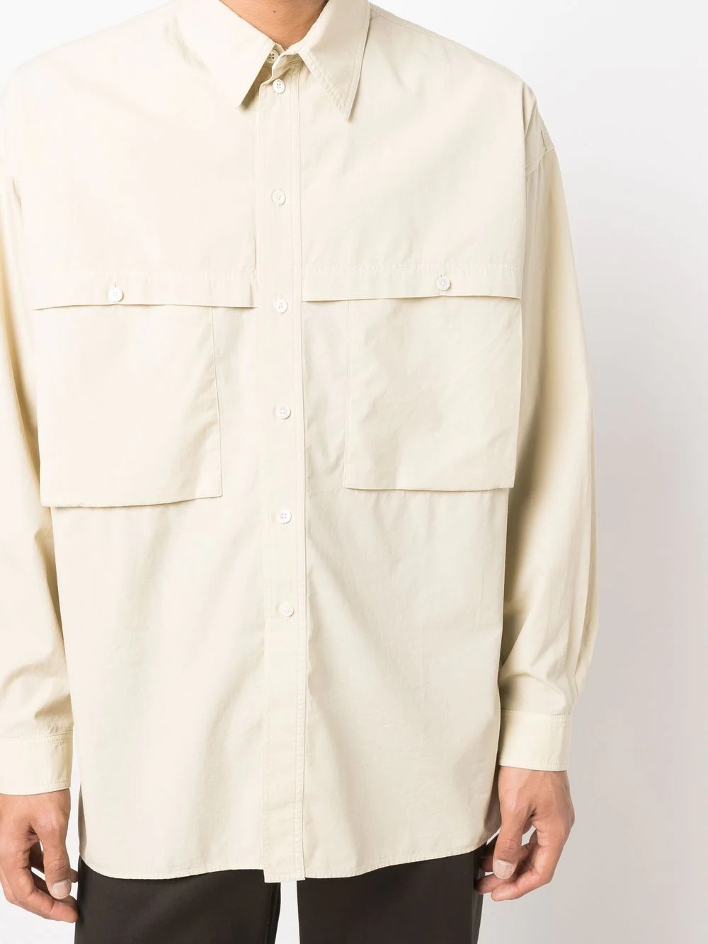 buttoned patch-pocket shirt - 5