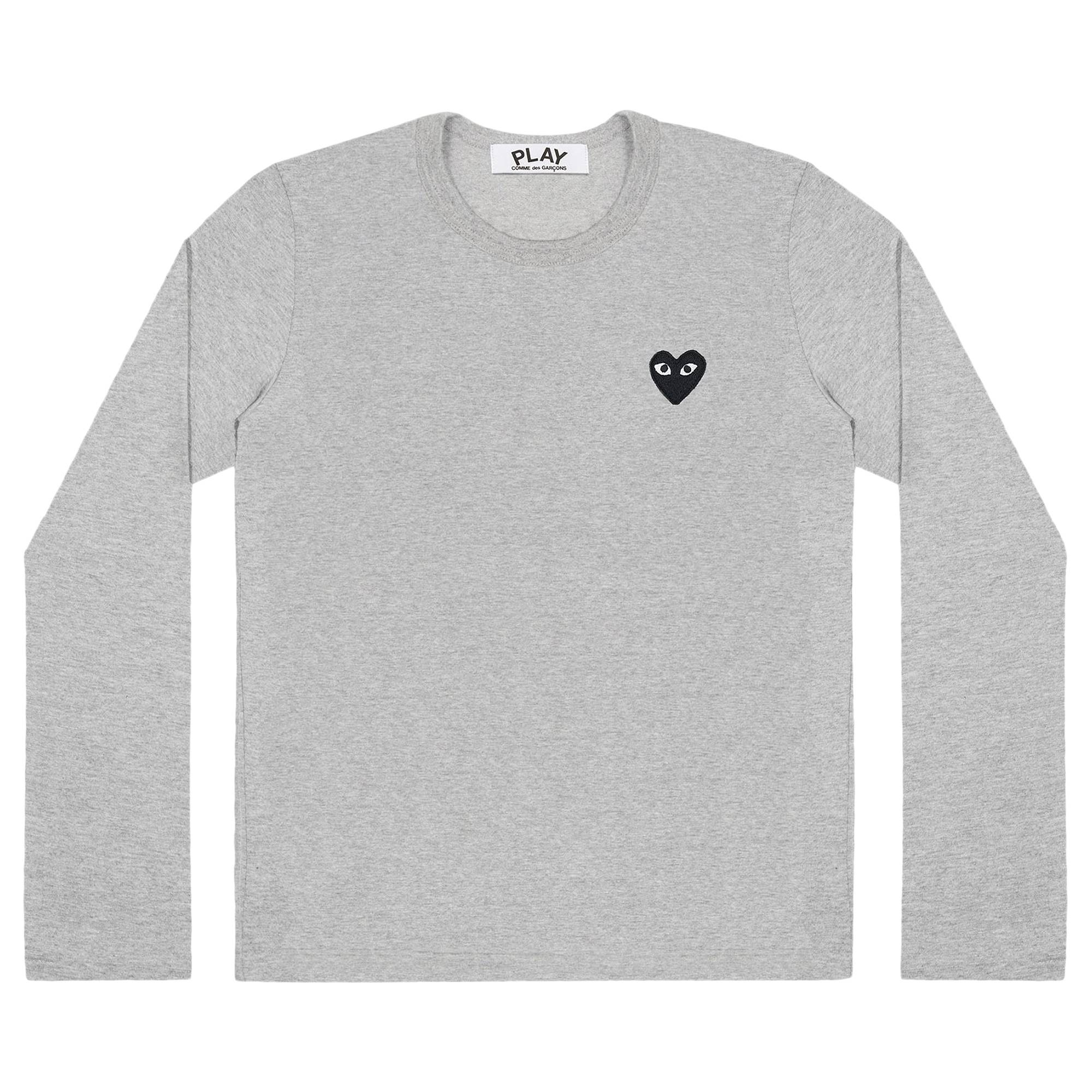 Comme des Garçons PLAY Heart Long-Sleeve Tee 'Grey' - 1