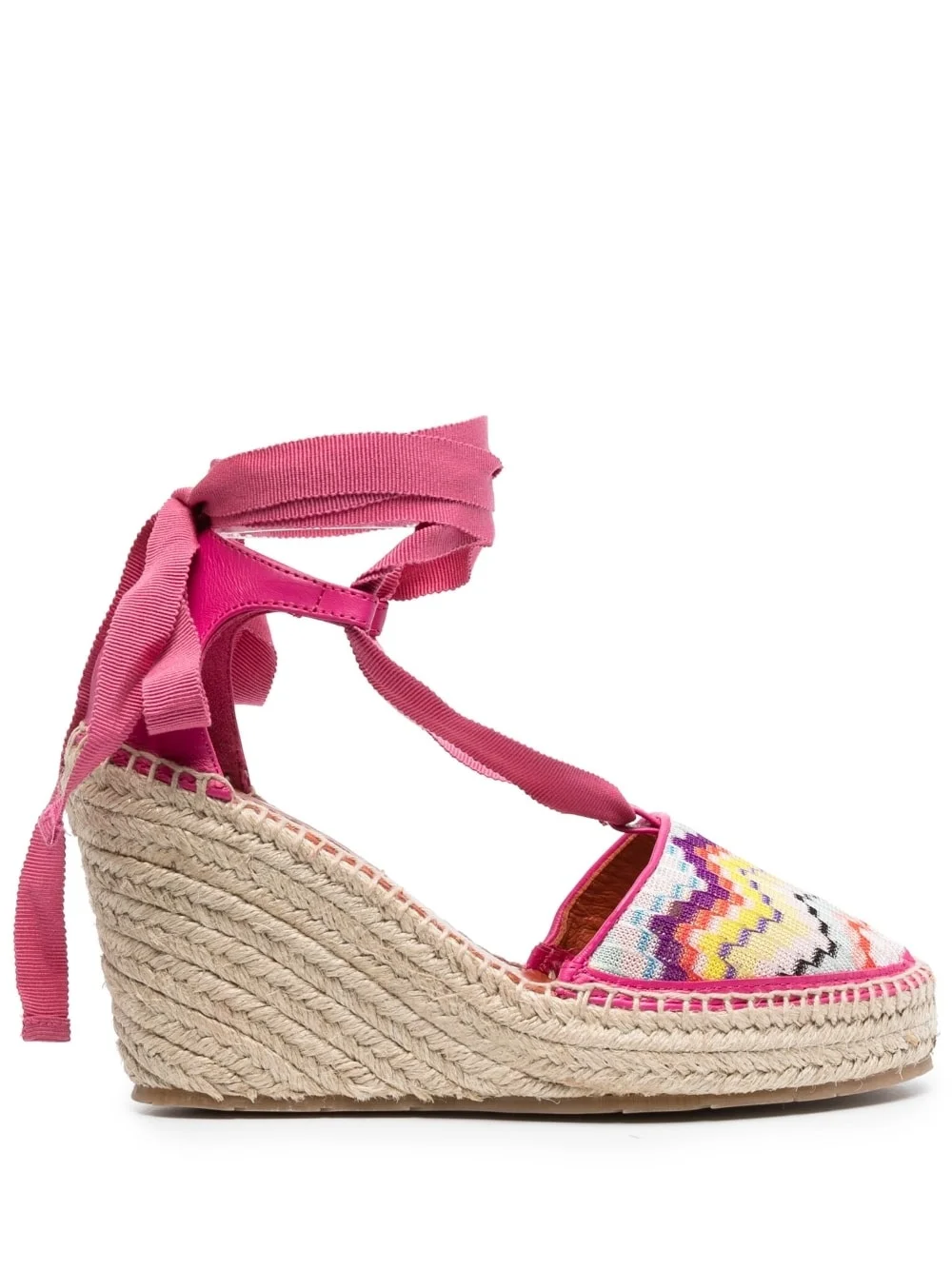 zigzag-woven wedge espadrilles - 1