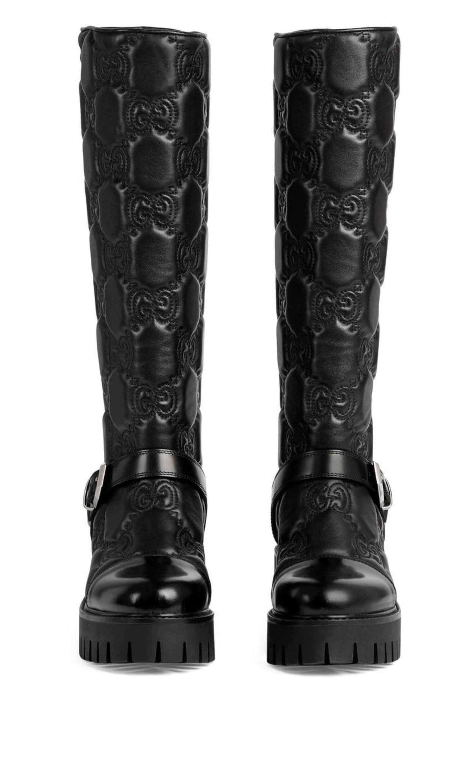 GG Matelassé Lug Sole Boots - 4