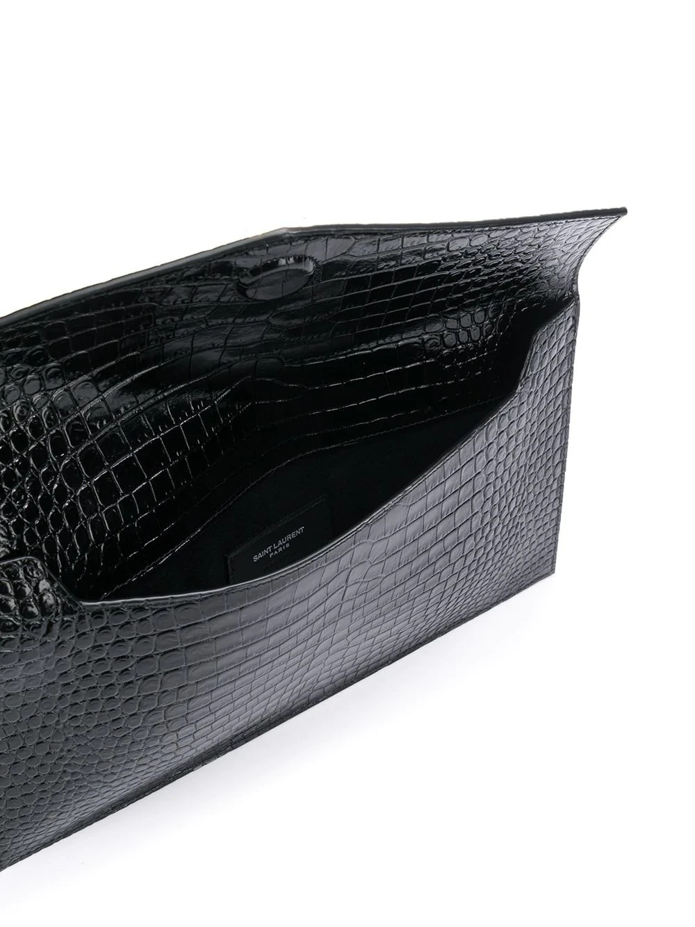 Uptown crocodile-effect clutch - 5