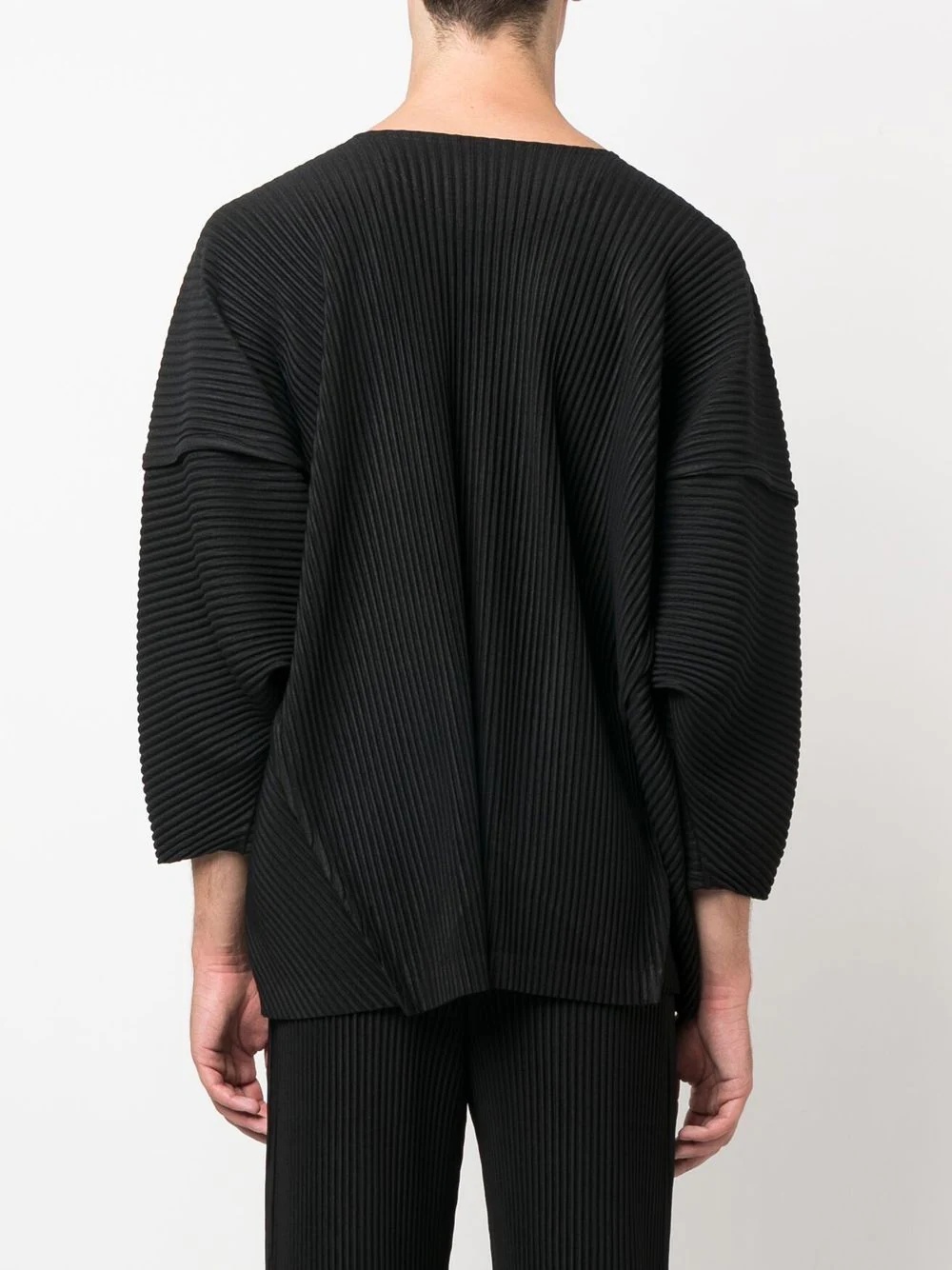 pleated dropped-shoulders top - 4