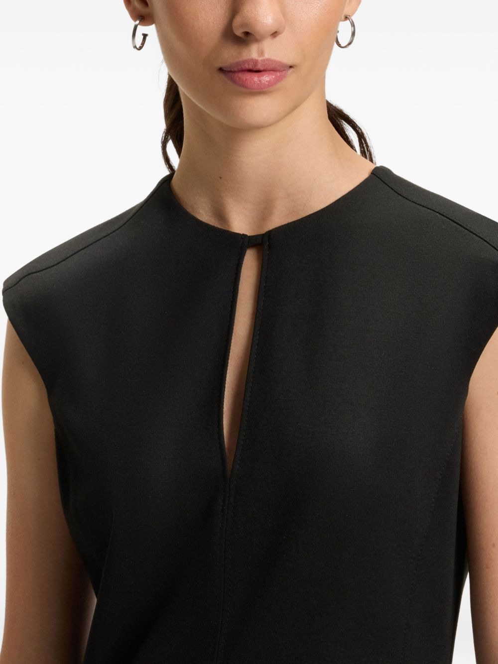 keyhole-neckline mini dress - 6