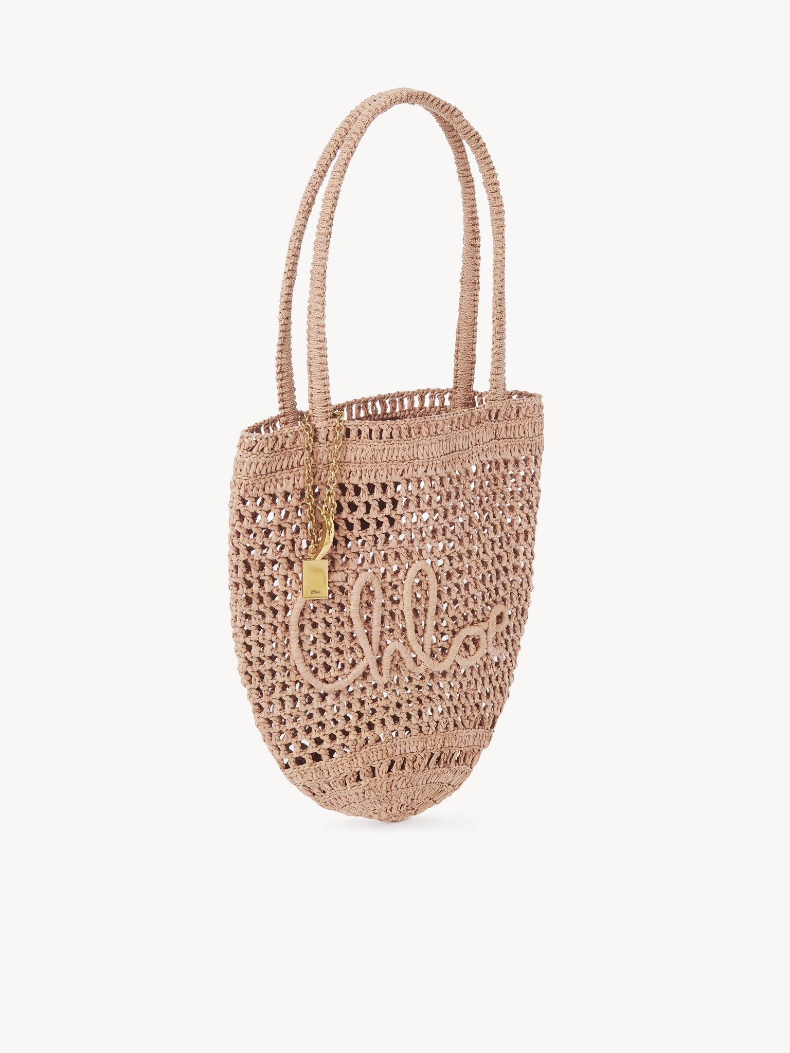 SMALL SUMMER BANANA TOTE BAG IN RAFFIA - 3
