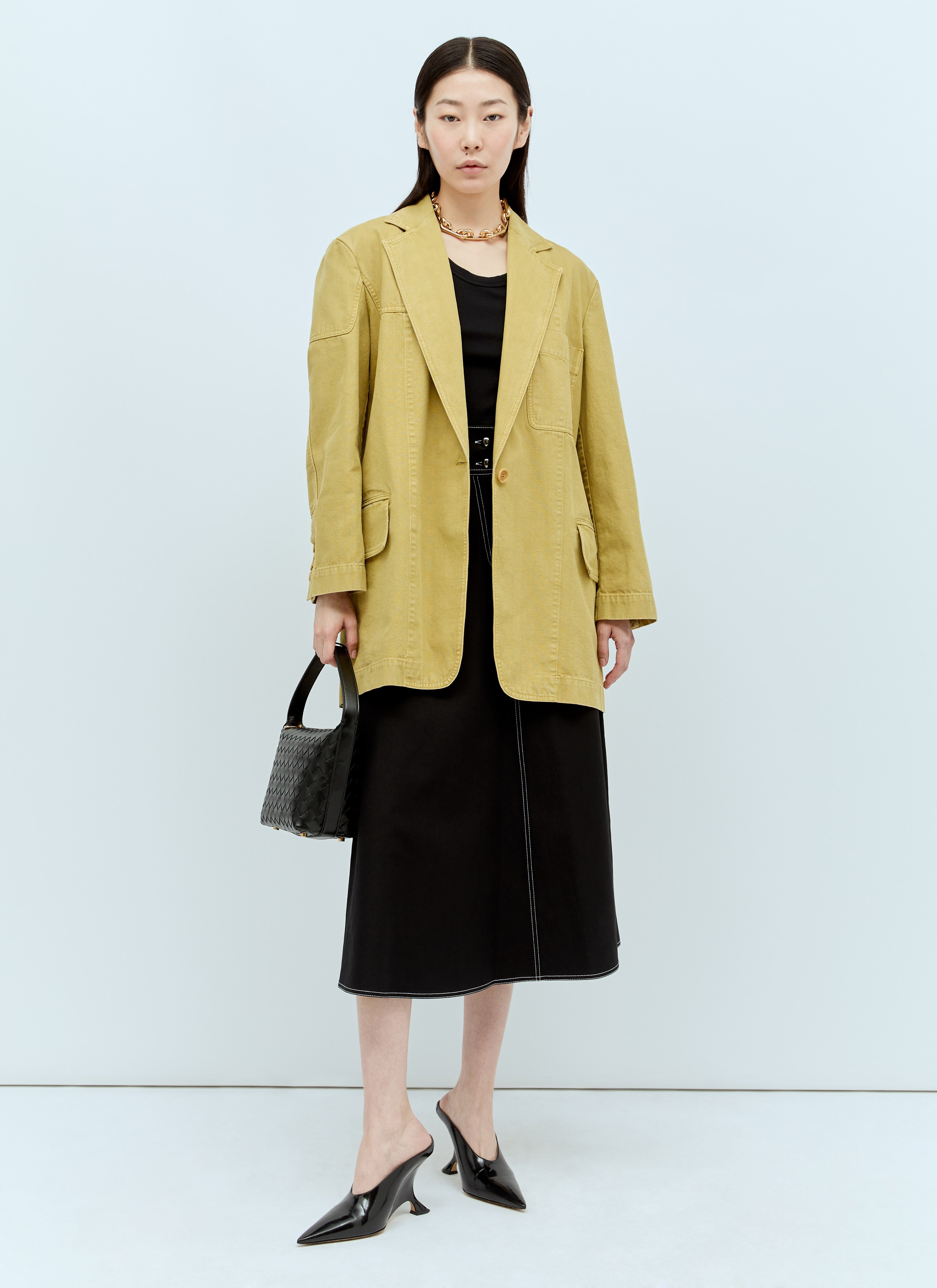 Oversized Canvas Blazer - 3