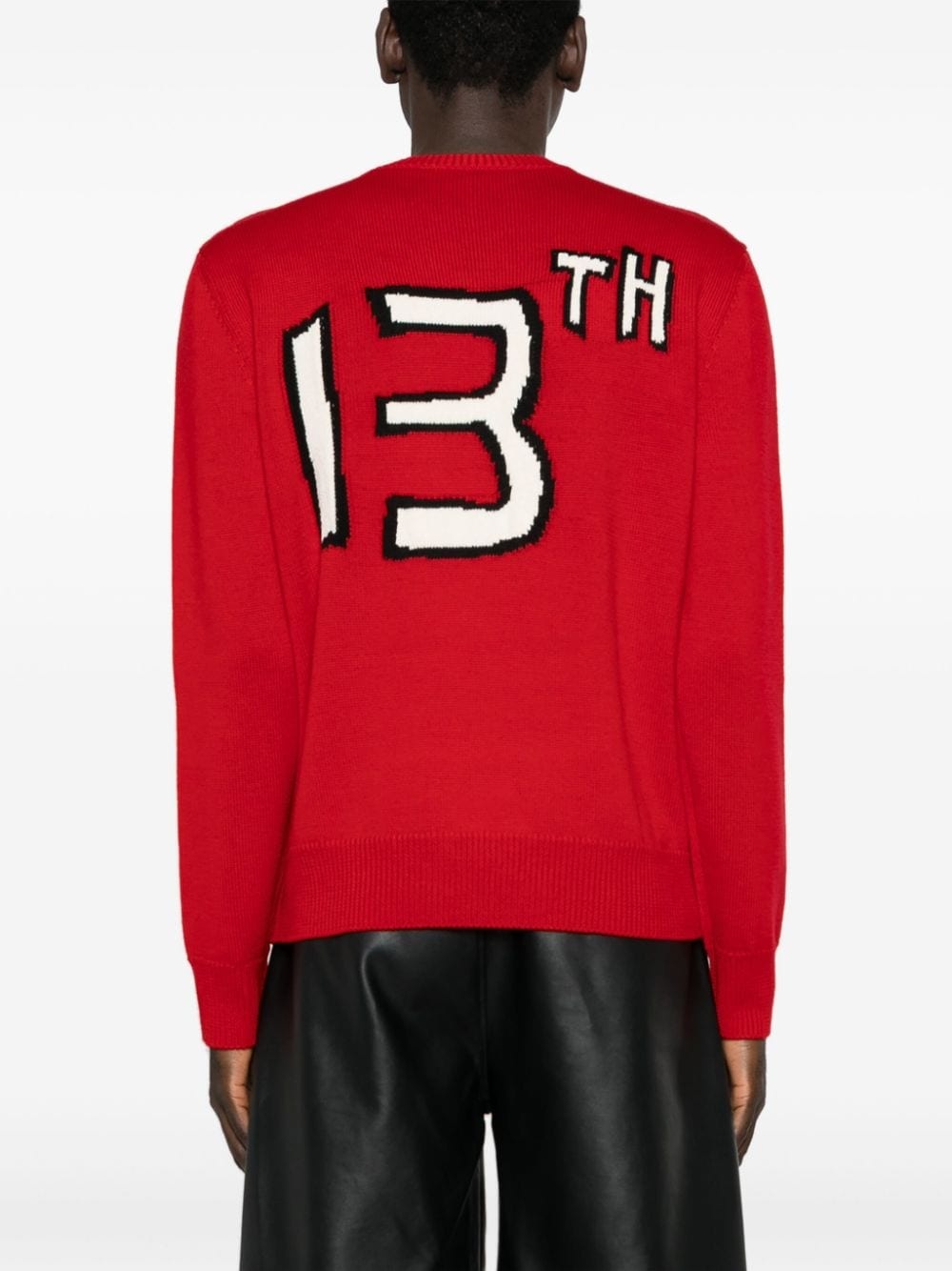 intarsia-knit logo jumper - 4