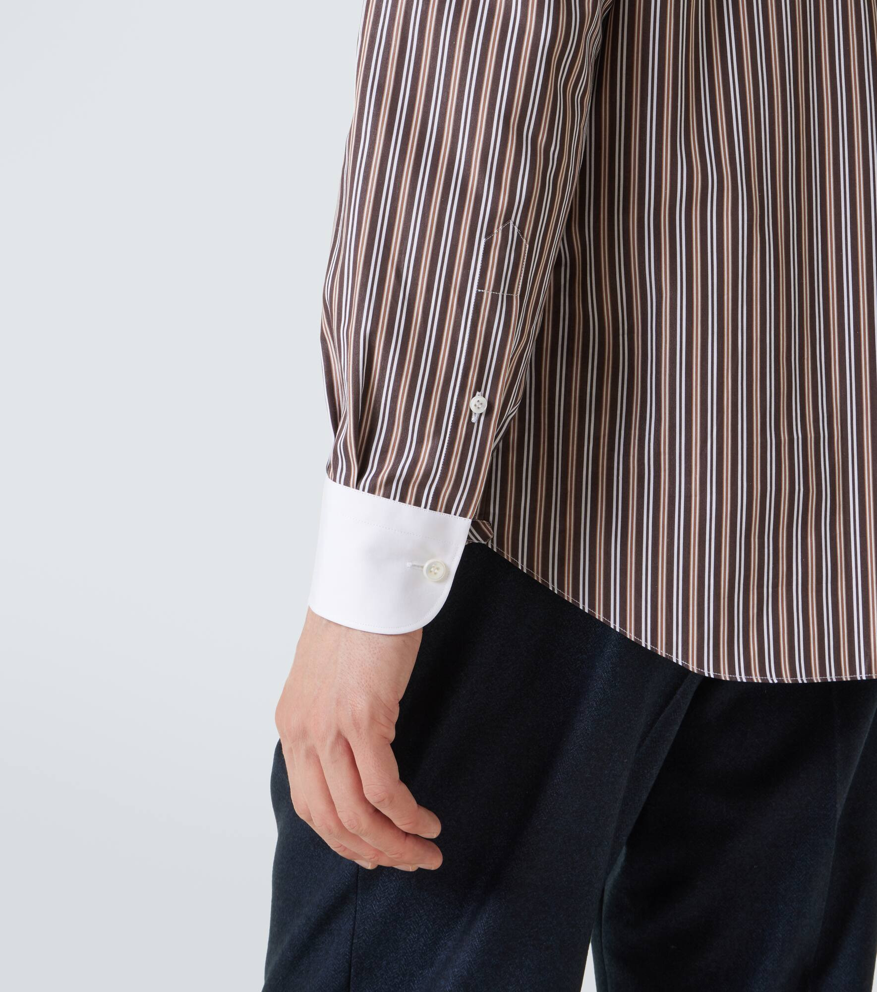 William striped cotton shirt - 6