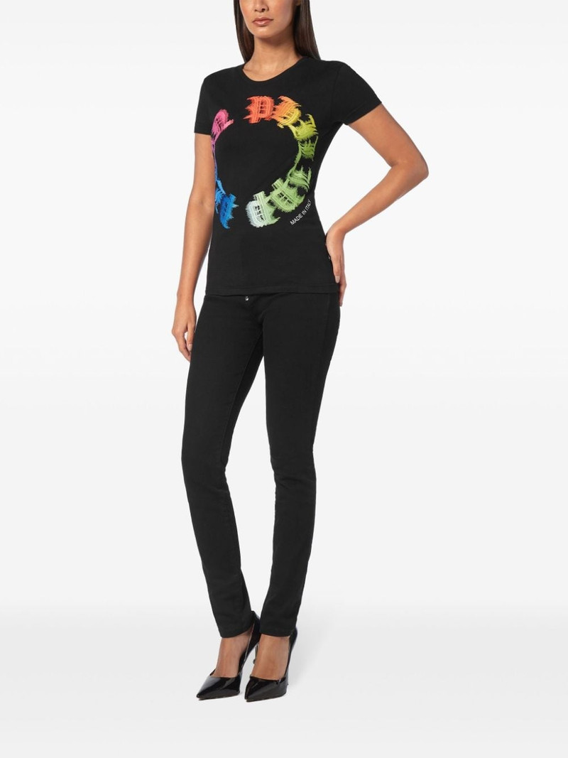 PHILIPP PLEIN Rainbow Gothic Plein-print T-shirt outlook