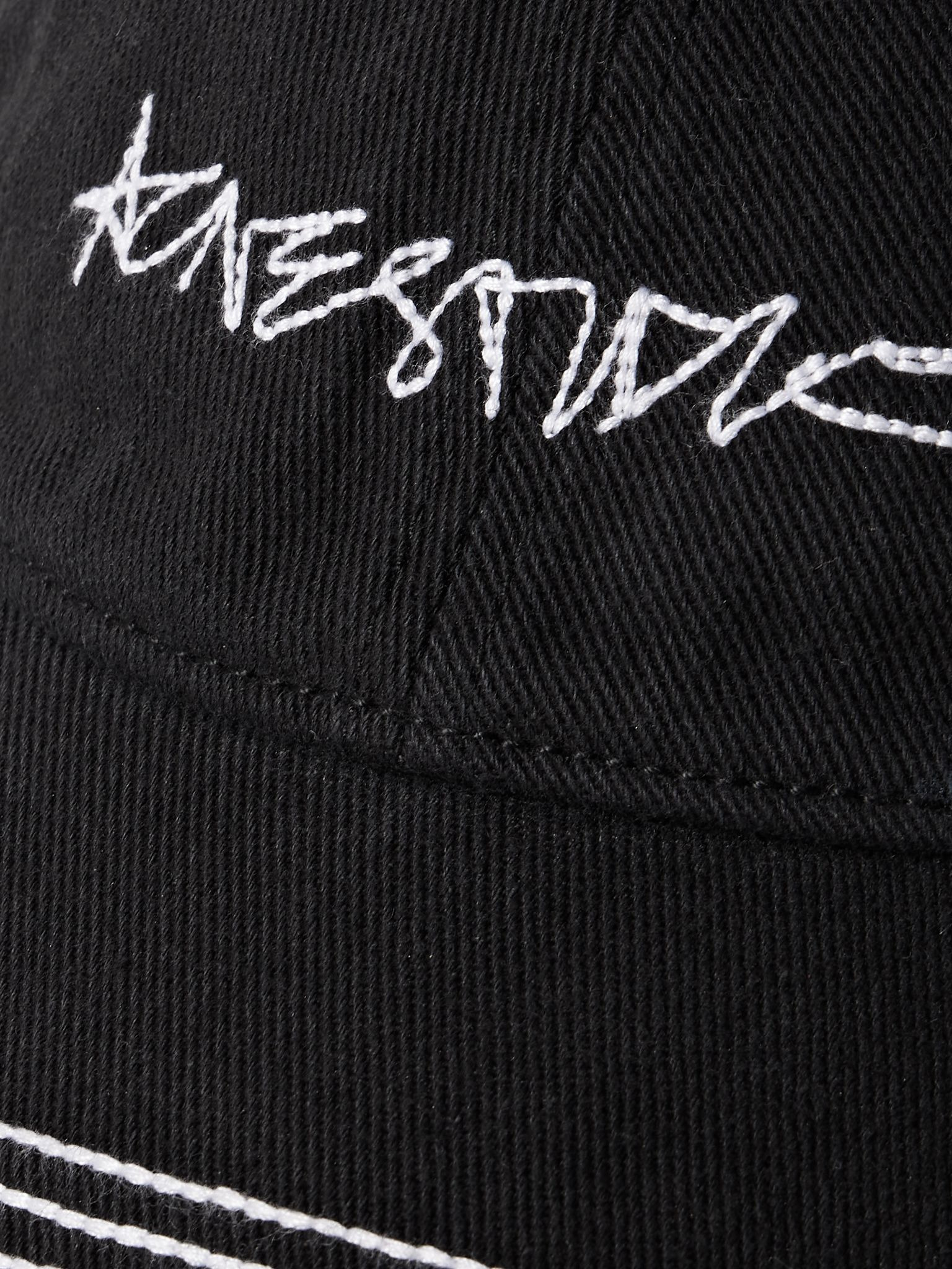 Cuddy Logo-Embroidered Organic Cotton-Twill Baseball Cap Black - 3