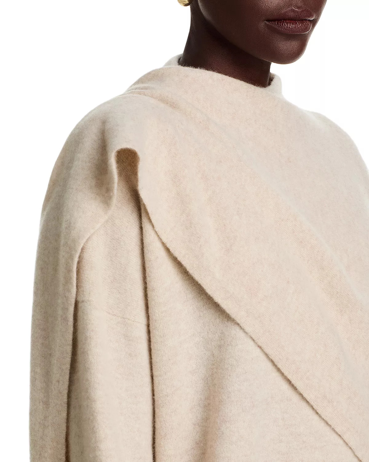 Wool & Cashmere Draped Sweater - 5