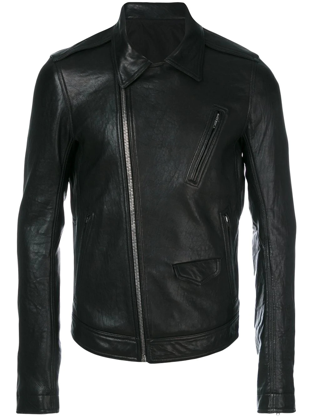 off-center zip fastening jacket - 1