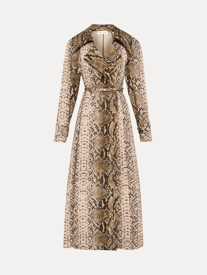 SNAKE COTTON TRENCH COAT 1