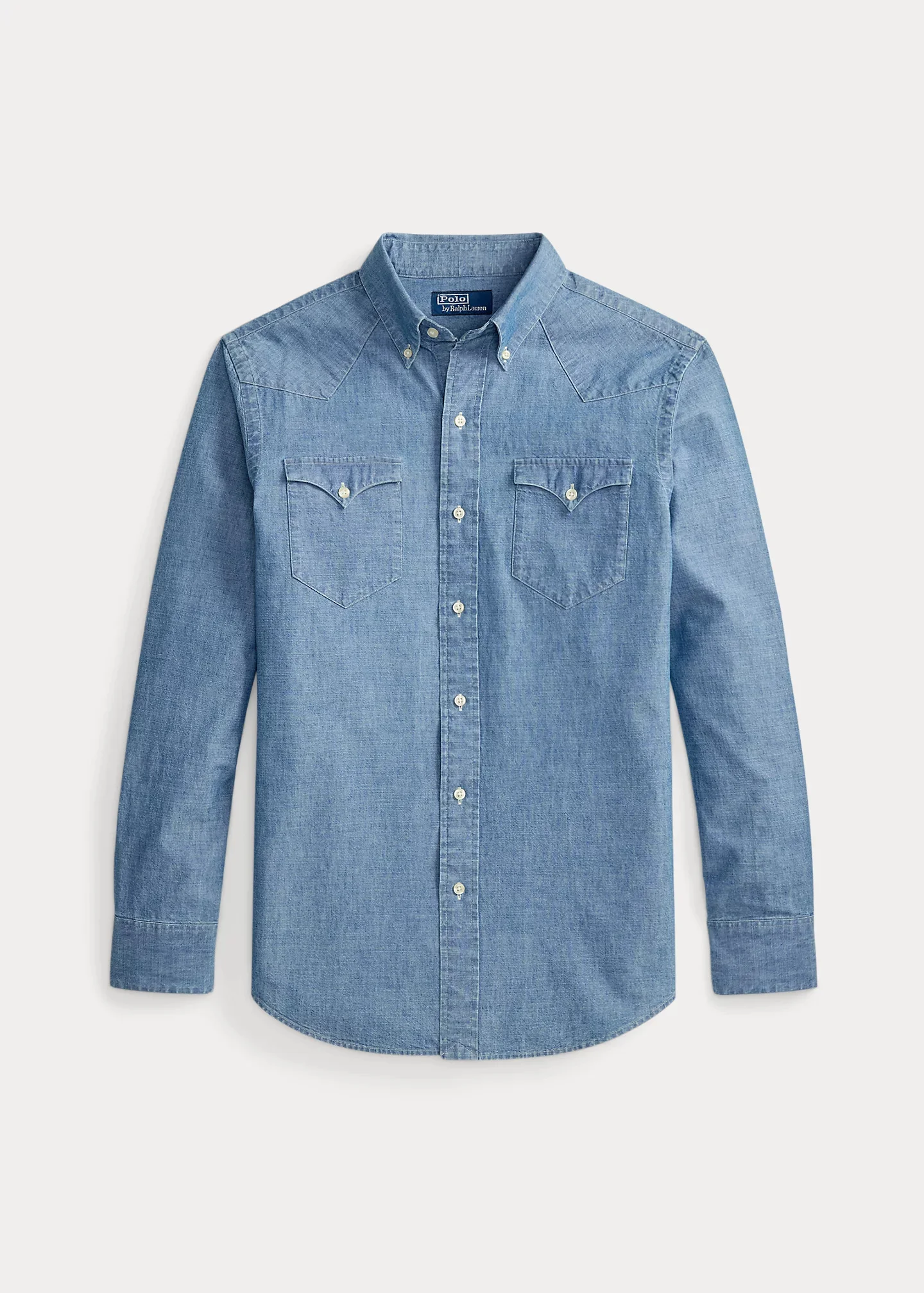 Classic Fit Chambray Western Shirt - 1