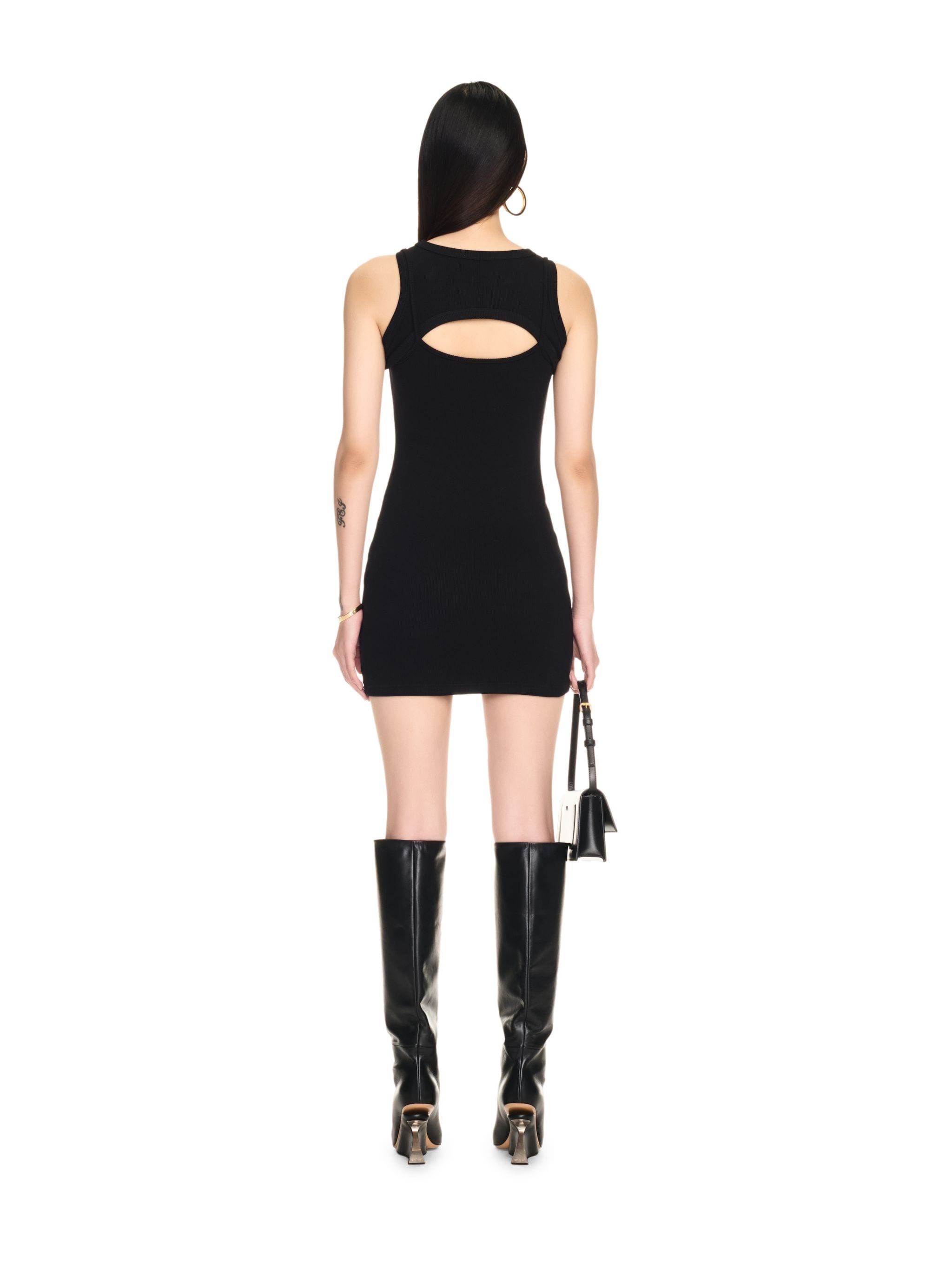 Off Stamp Rib Round Mini Dres - 4