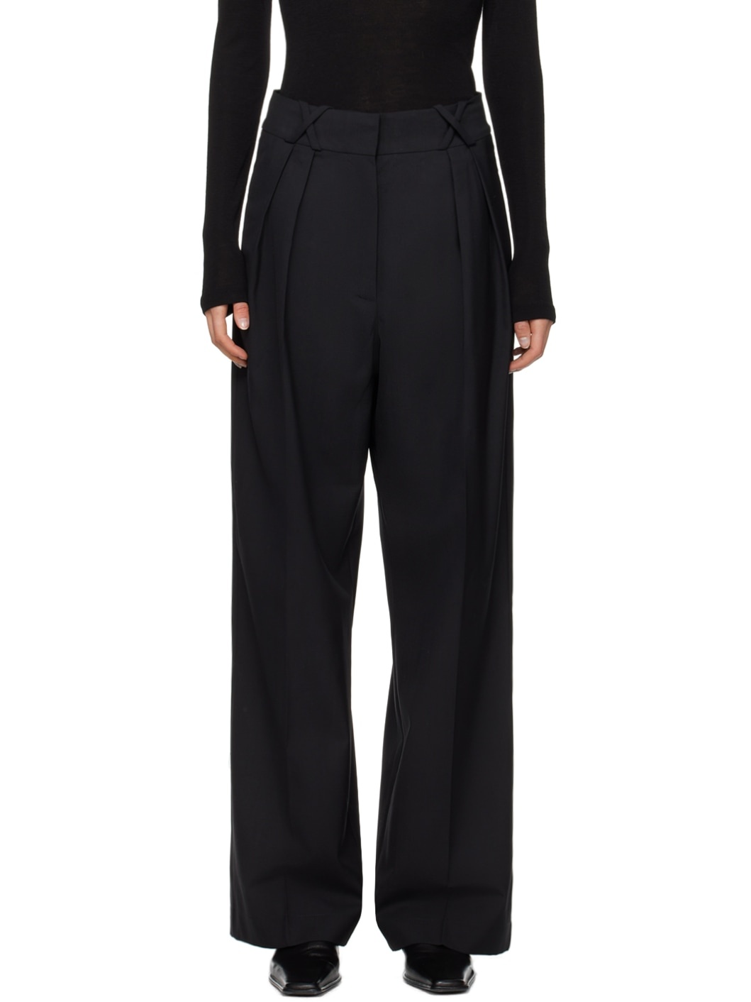 Black Tailored Trousers - 1