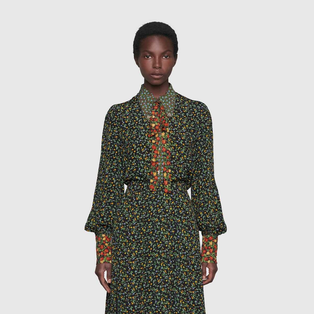 Gucci Liberty floral crêpe shirt - 3