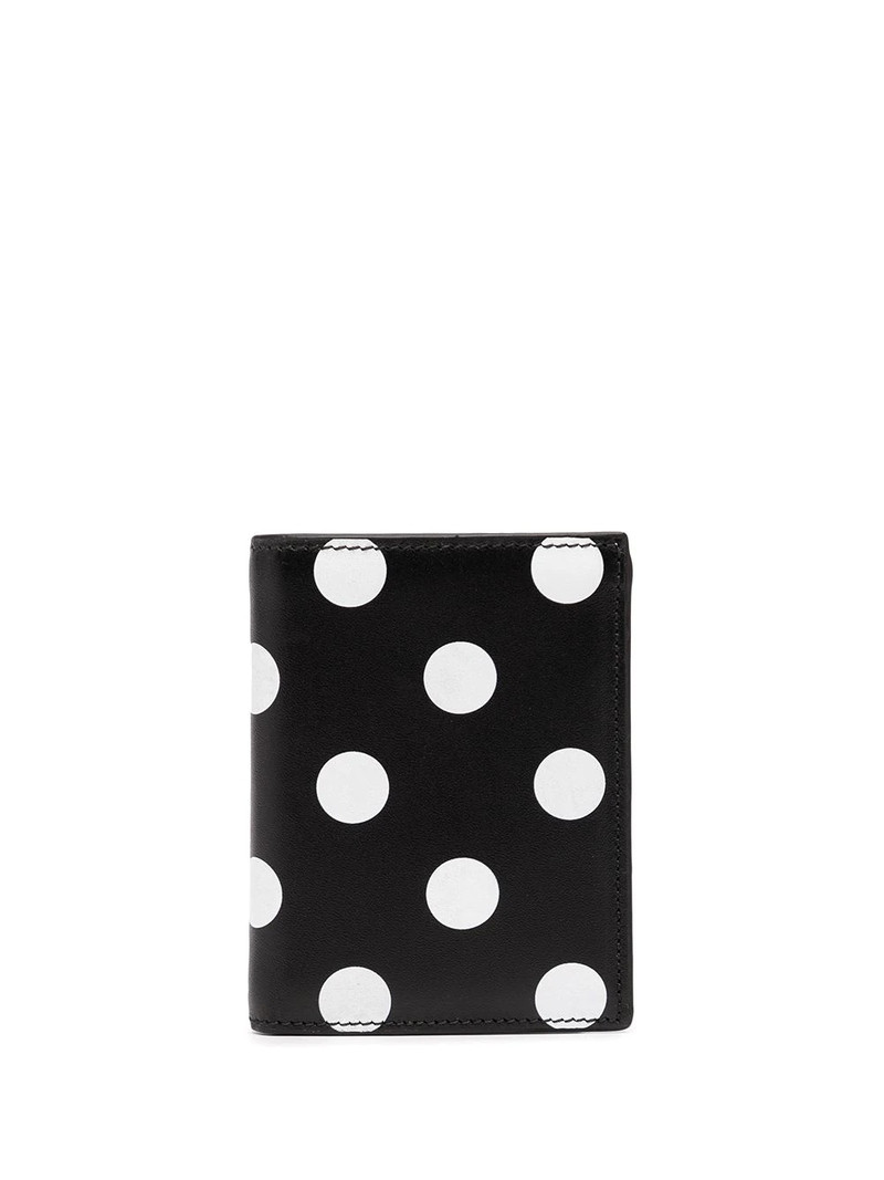 polka dot-print leather cardholder 1