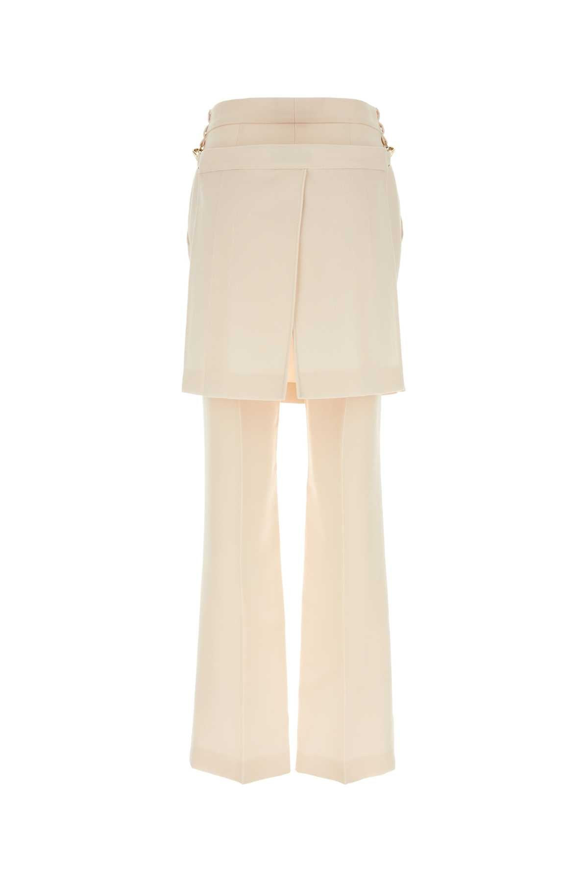 Fendi Women Ivory Wool Pant - 2