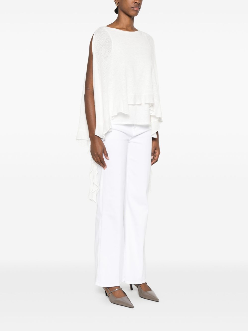 ruffle-detail tank top - 3