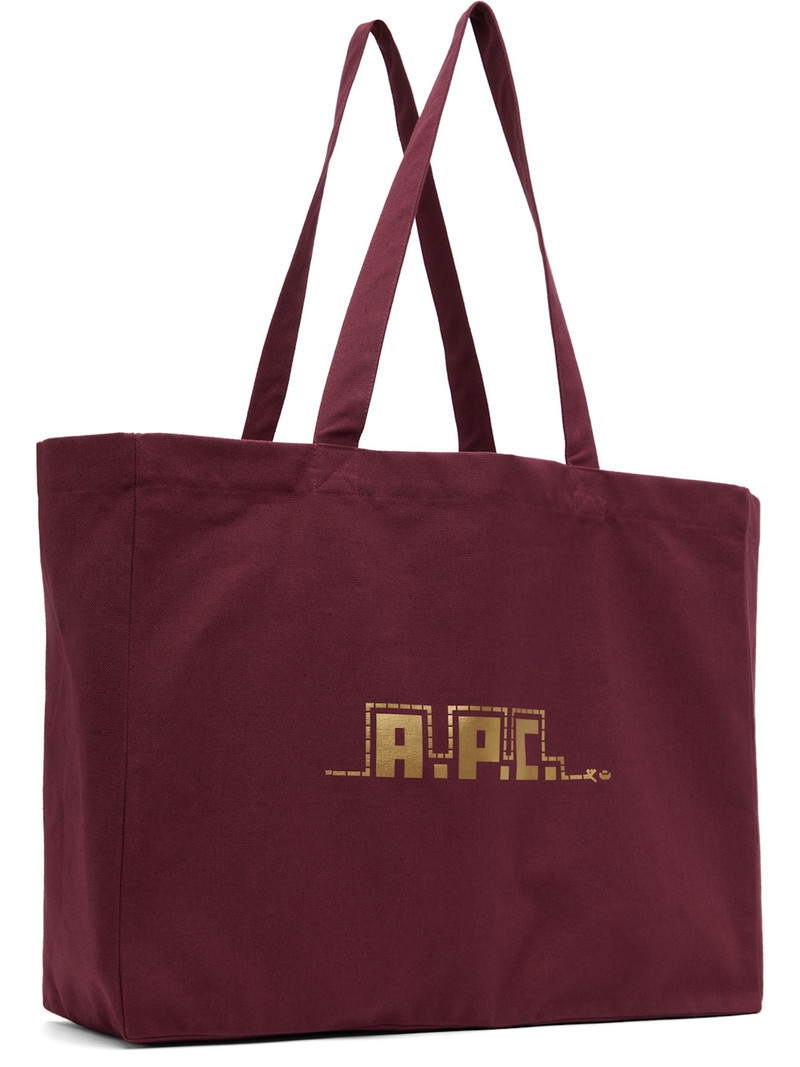 A.P.C. Burgundy Lunar New Year 2025 Diane Shopping Tote outlook