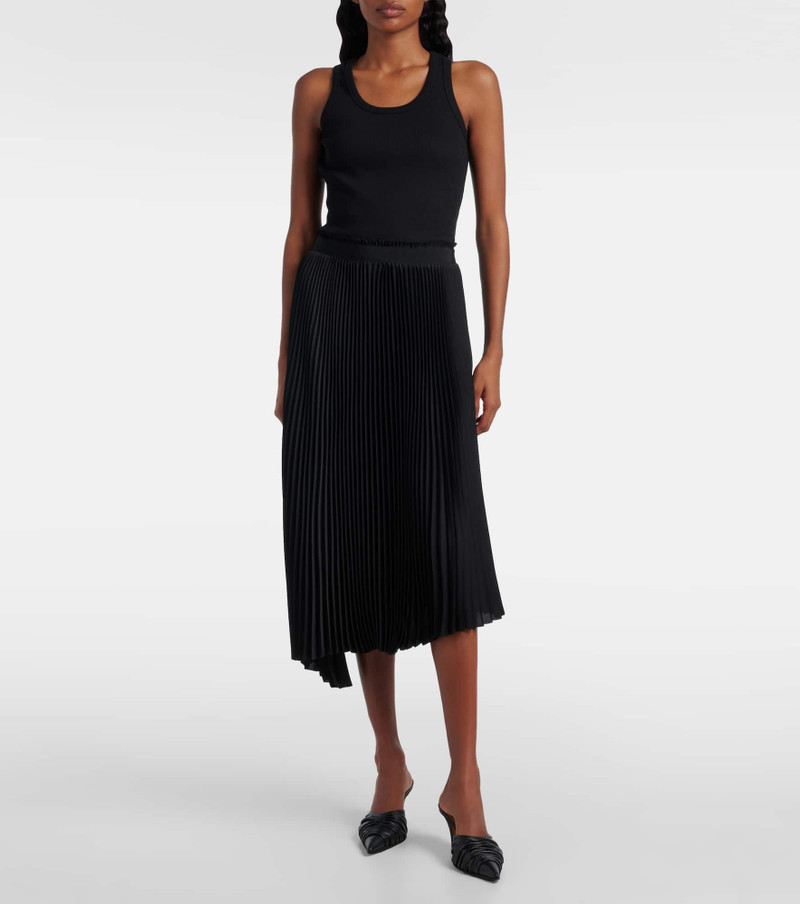 Alexander McQueen Ribbed-knit cotton midi dress outlook