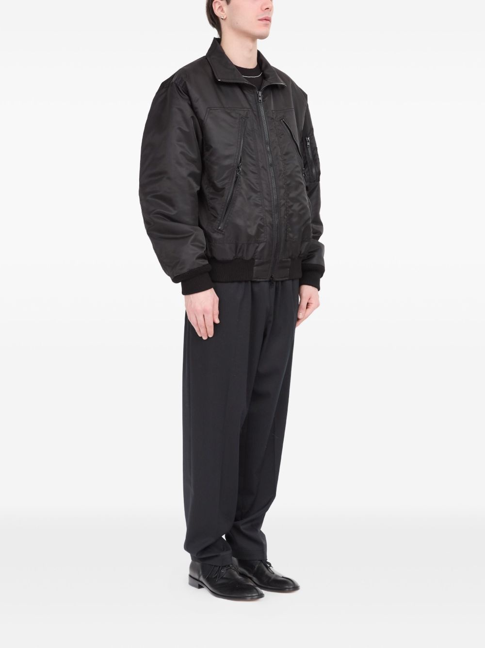 stitch-detail bomber jacket - 3
