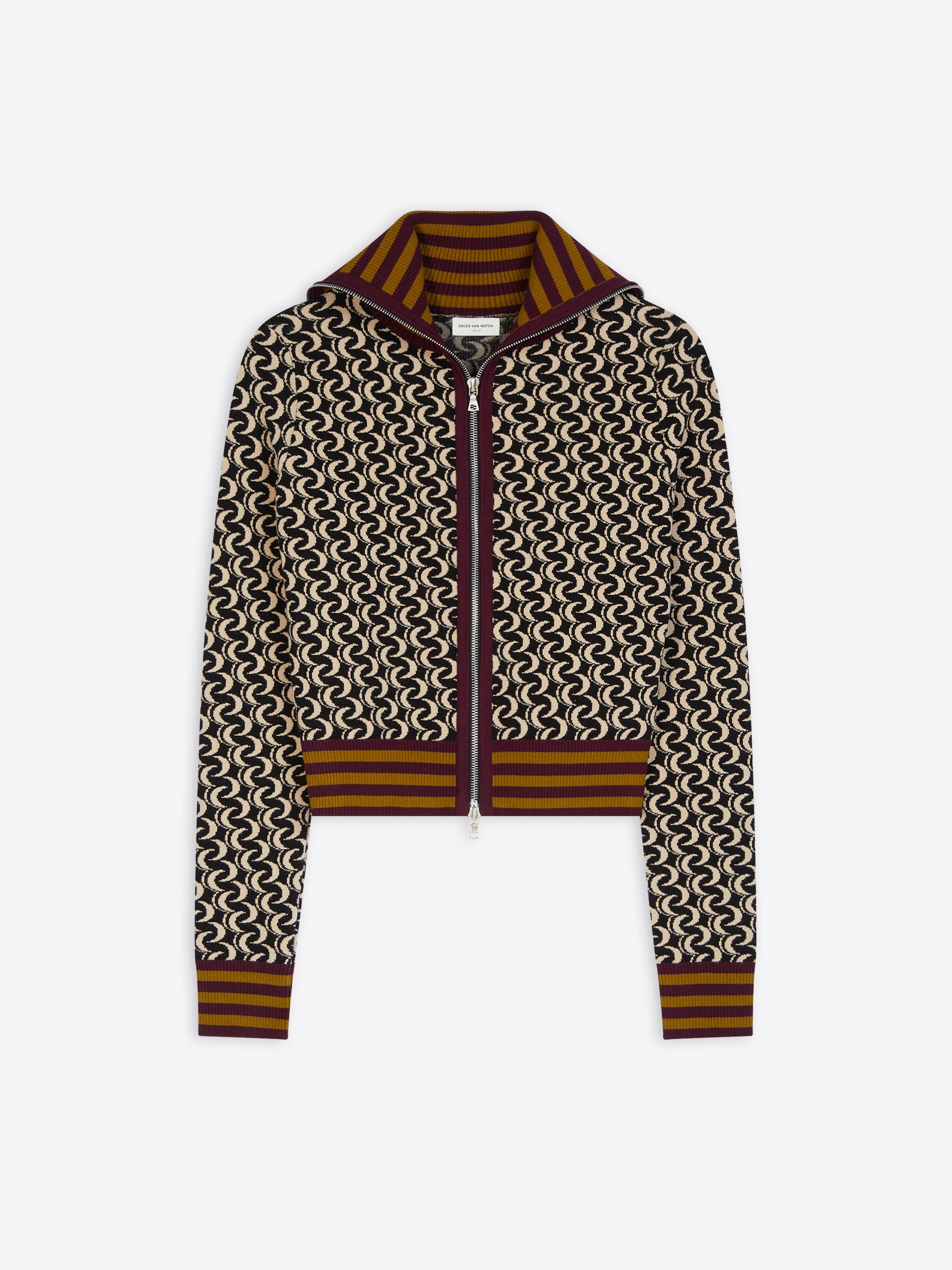 KNITTED ZIP CARDIGAN - 1