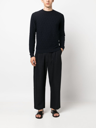 GIORGIO ARMANI crew-neck knitted jumper outlook