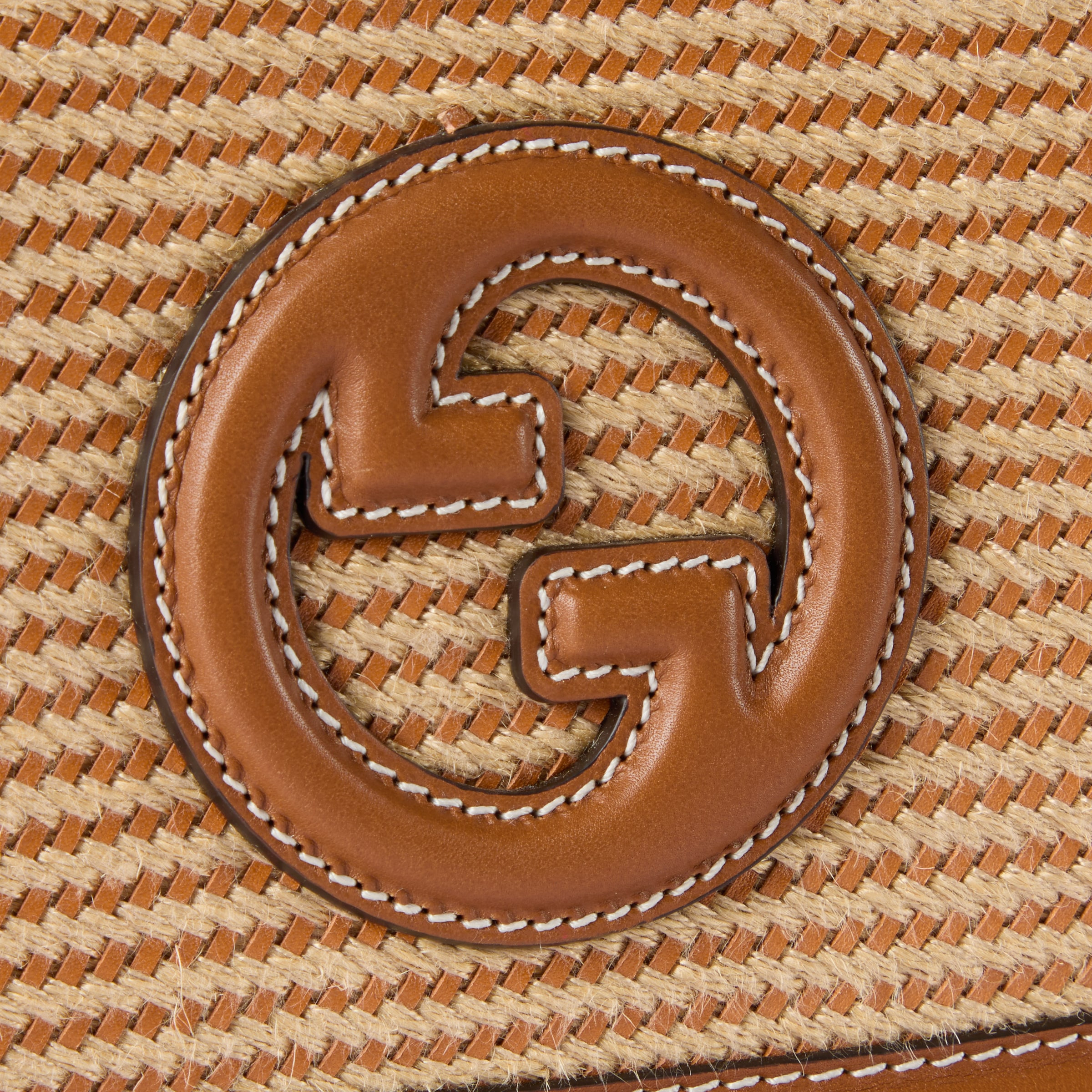 Gucci Blondie woven medium top handle bag - 5