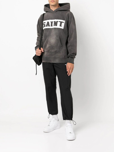 SAINT M×××××× logo-print cotton hoodie outlook