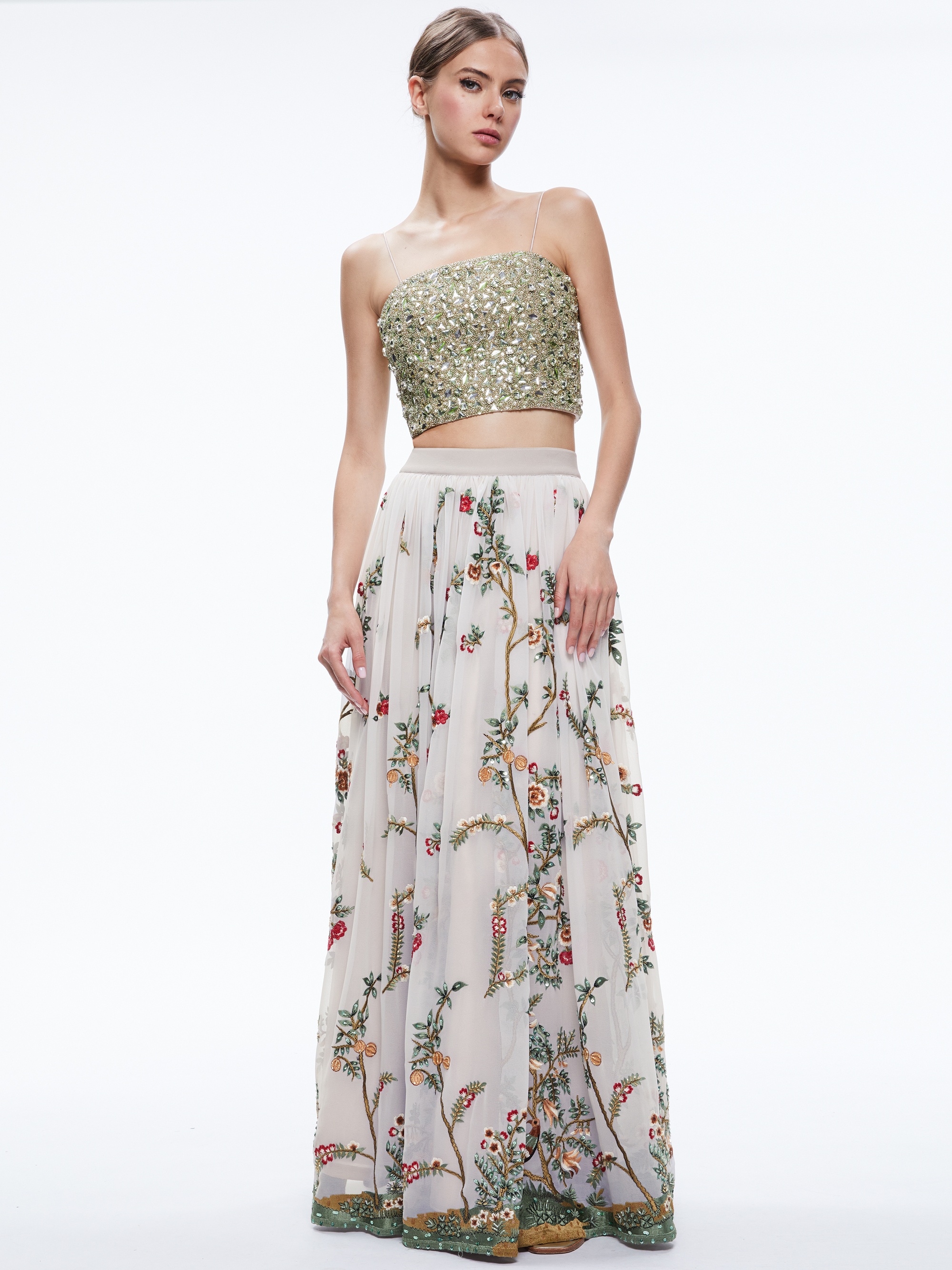 CATRINA EMBELLISHED GOWN MAXI SKIRT - 4