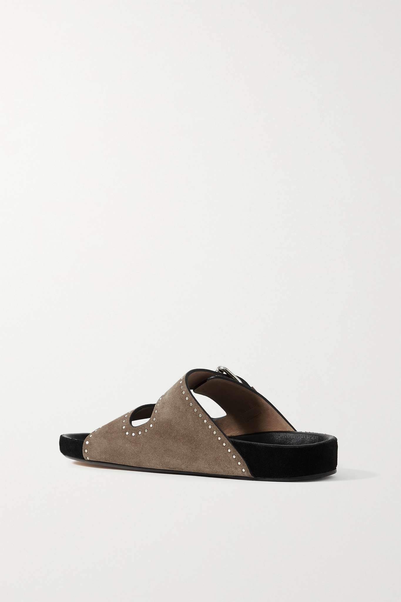 Lennyo studded suede slides - 3