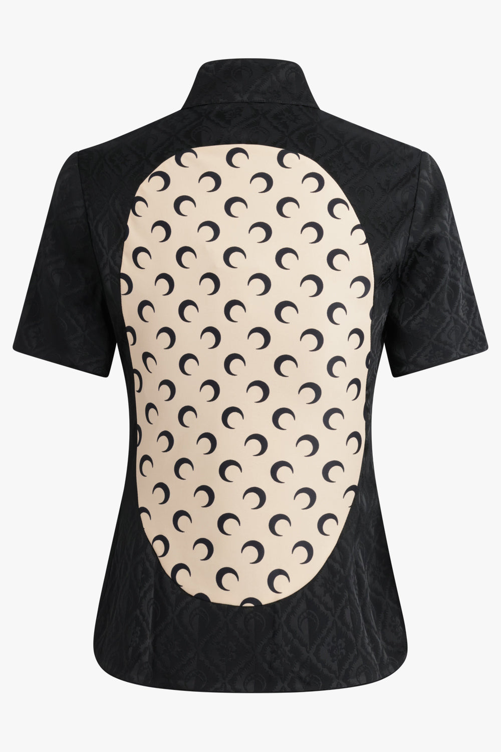 JACQUARD VISCOSE LONG TOP | BLACK - 2