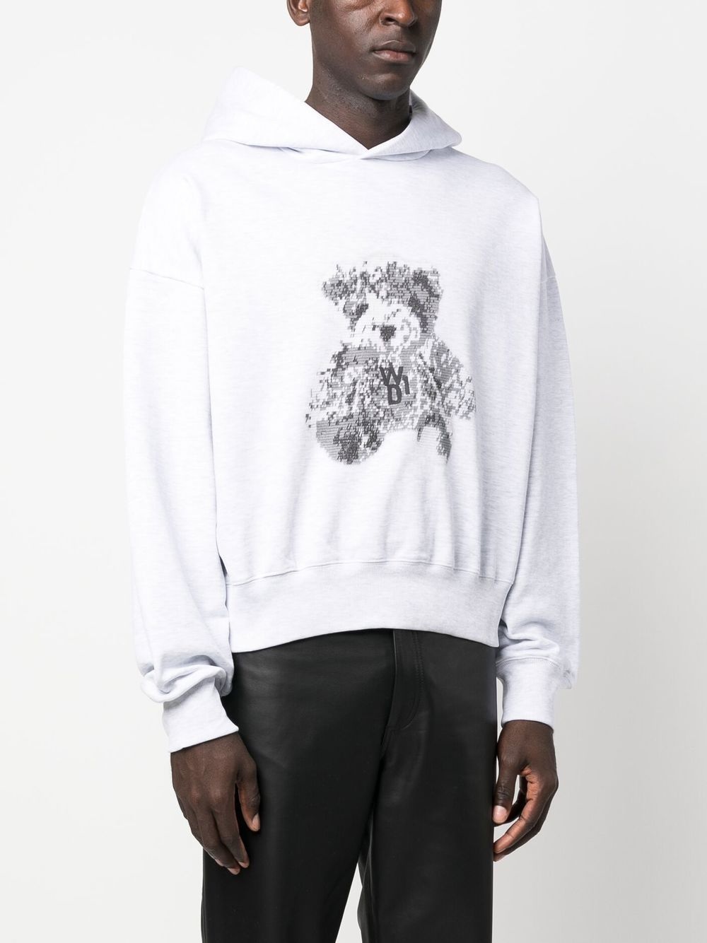 graphic-print cotton hoodie - 3